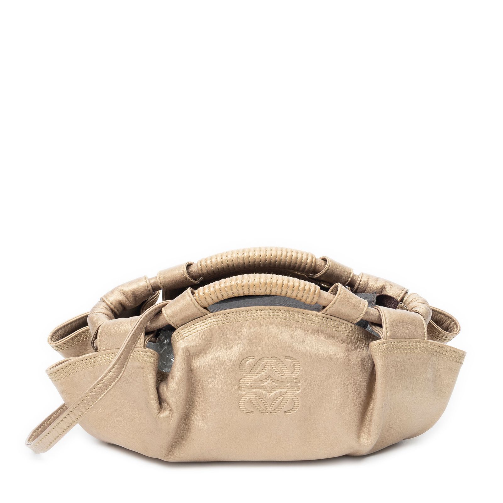 [中古] LOEWE ロエベMini Aire Brisa Crossbody金カーフスキンレザーA