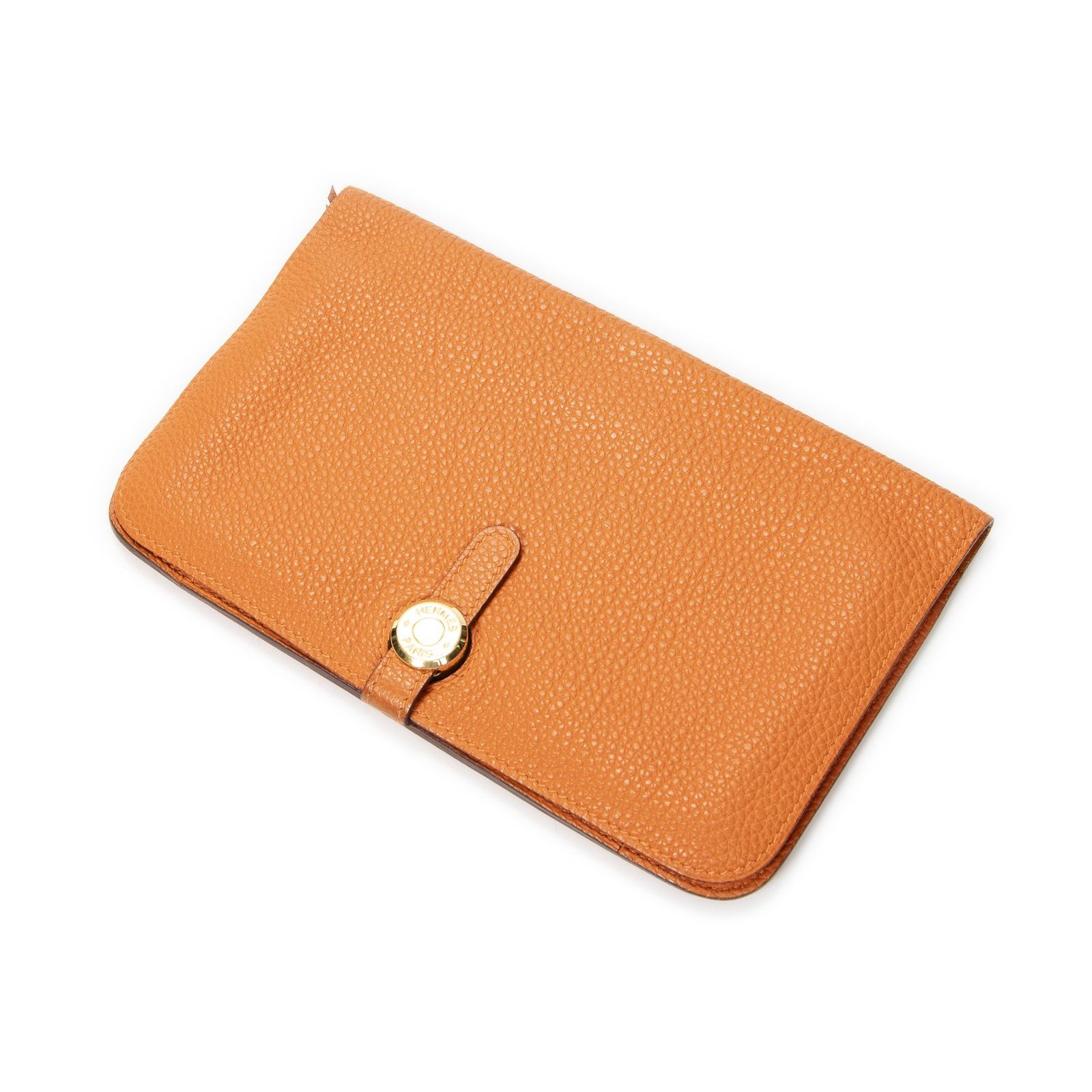 [中古] HERMES エルメスDogon Long WalletオレンジクレマンスレザーA