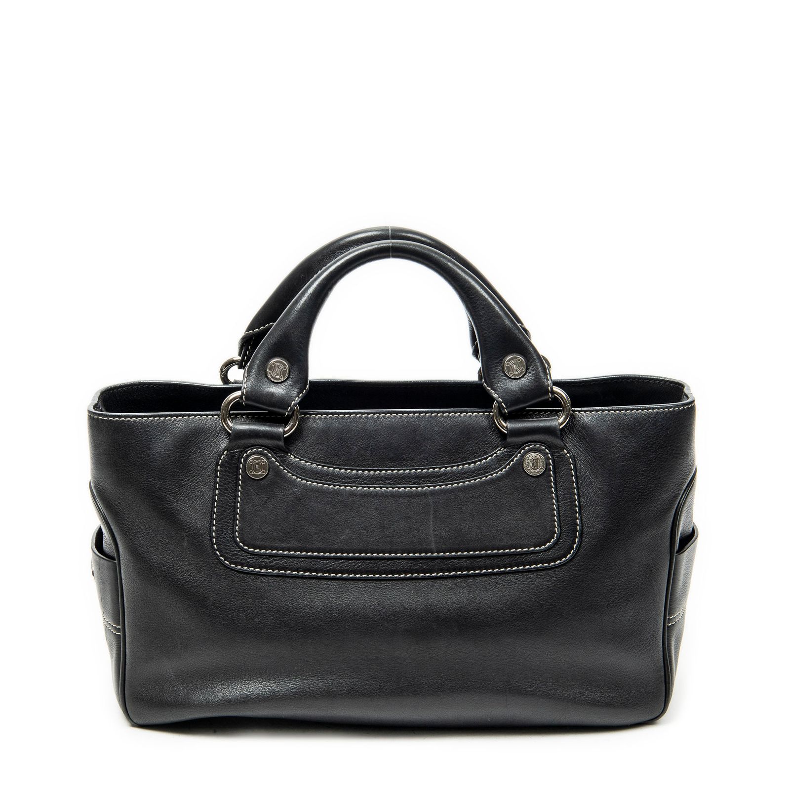 [中古] CELINE セリーヌブギー バッグ黒カーフスキンレザーA