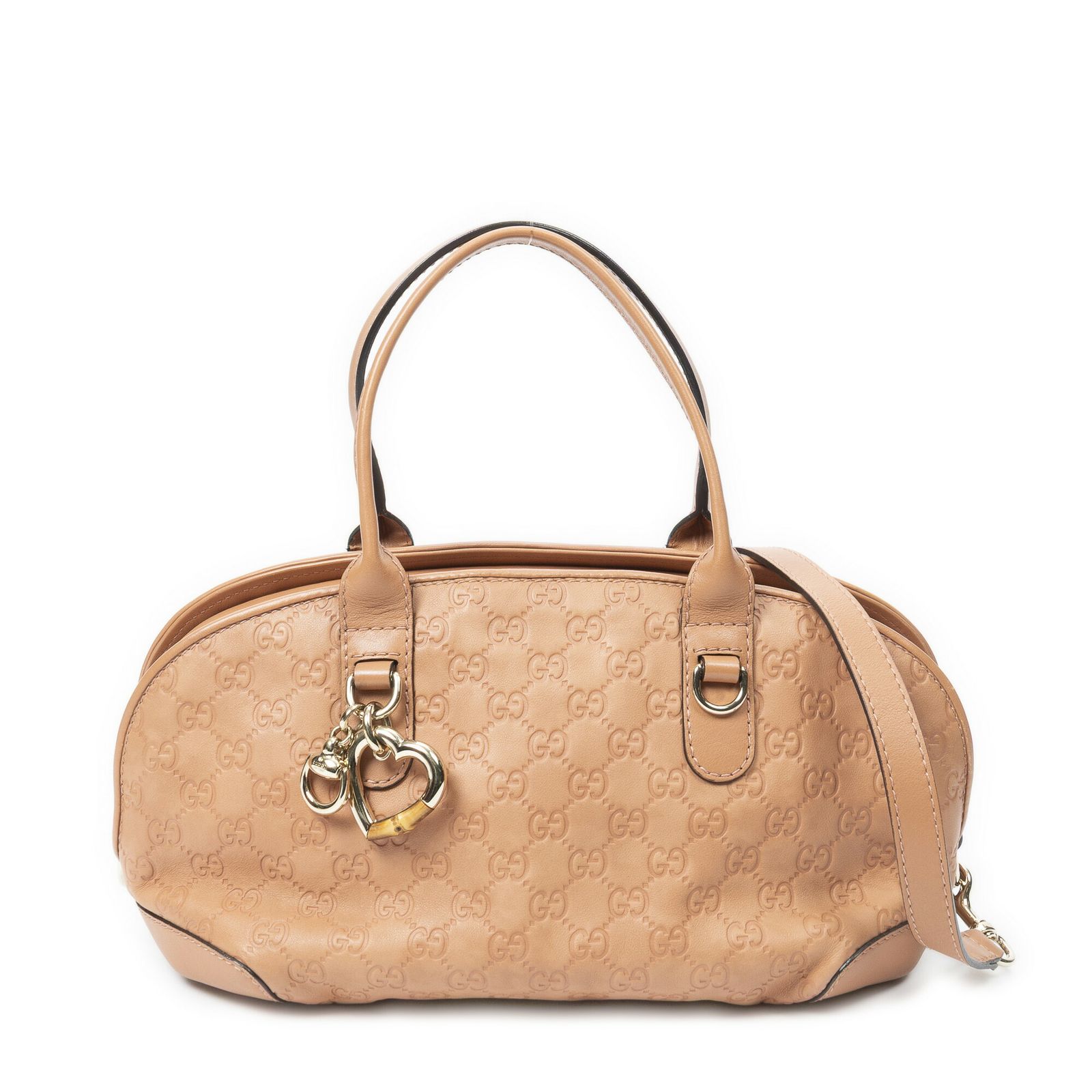 [中古] GUCCI グッチHeart Bit SatchelオレンジグッチッシマA