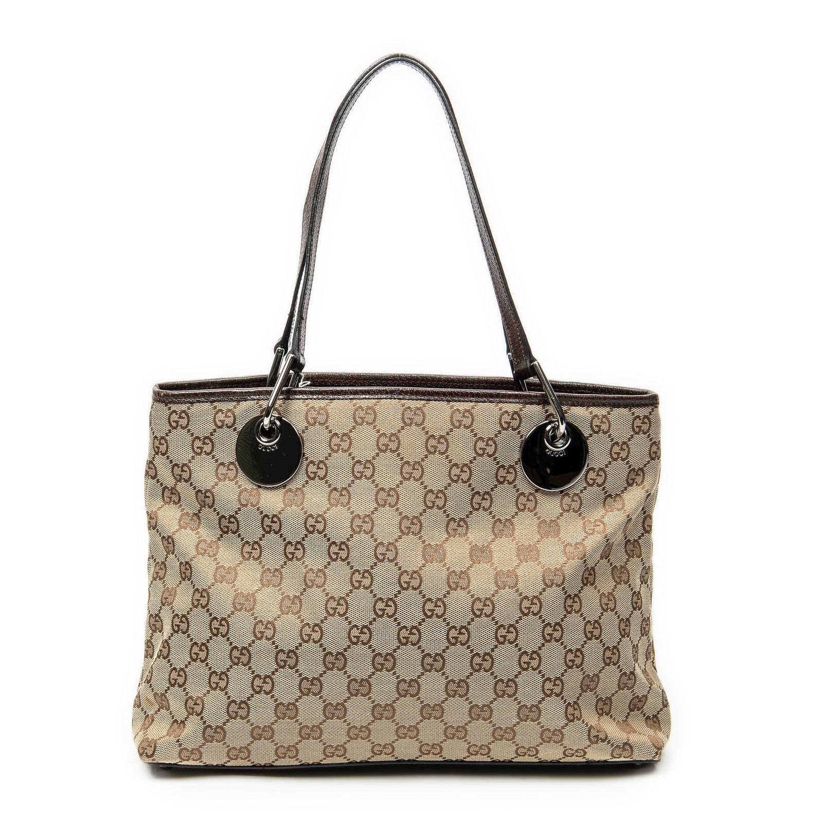 [中古] GUCCI グッチエクリプス トートバッグベージュ/ブラウンGGキャンバスA