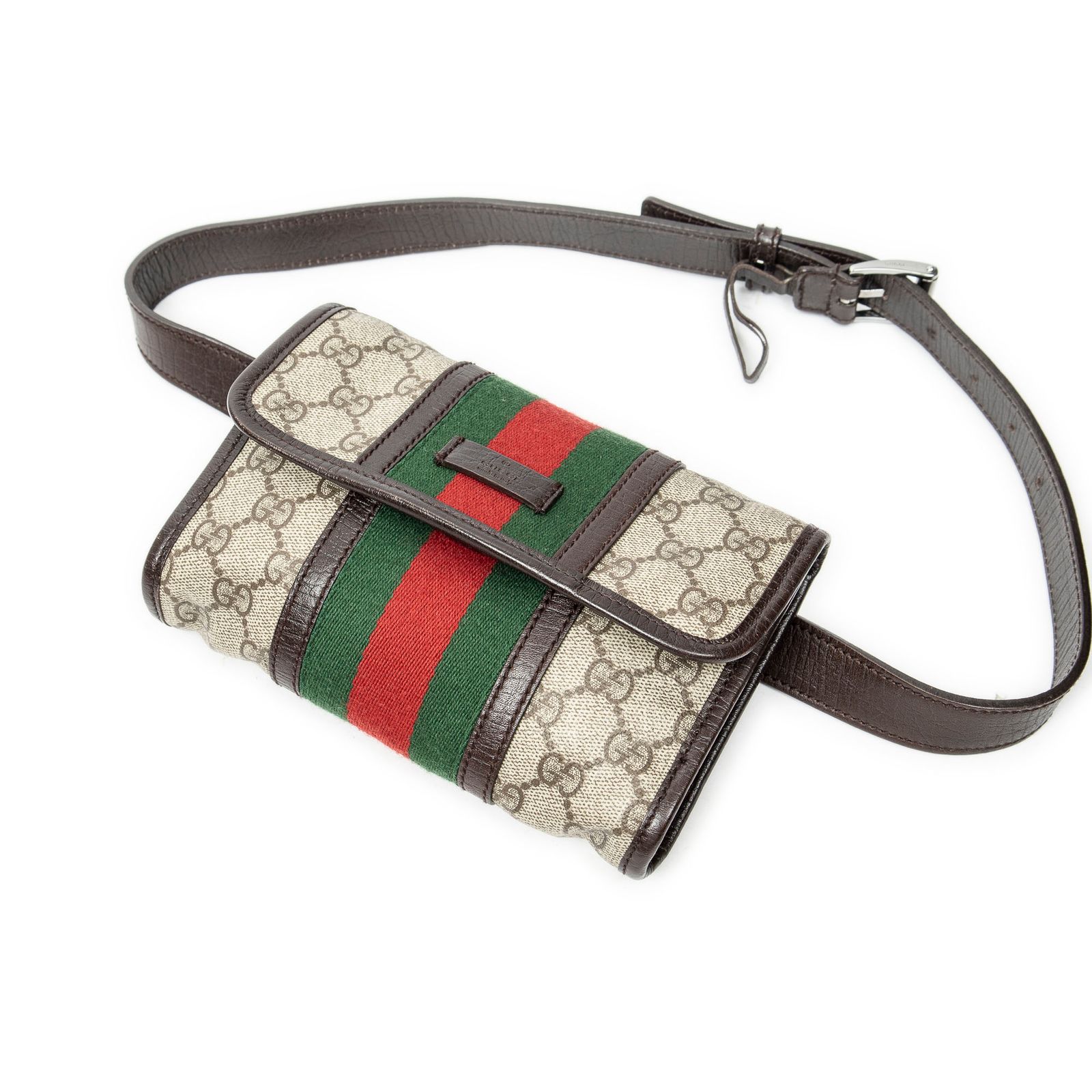 [中古] GUCCI グッチオフィディア ベルトバッグベージュ/ブラウンスプリームPVCキャンバスA 45,540円