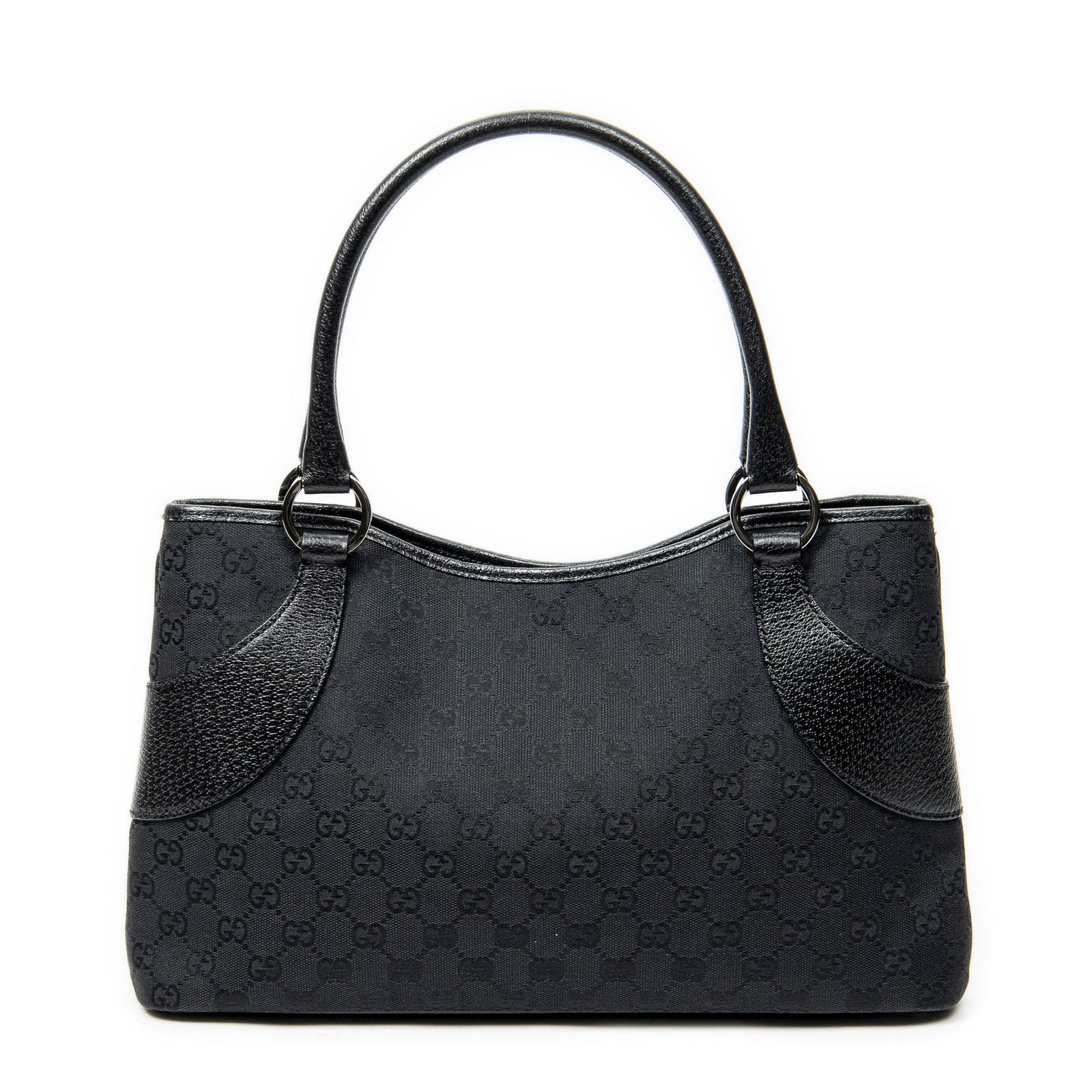 [中古] GUCCI グッチトートバッグ黒GGキャンバスA