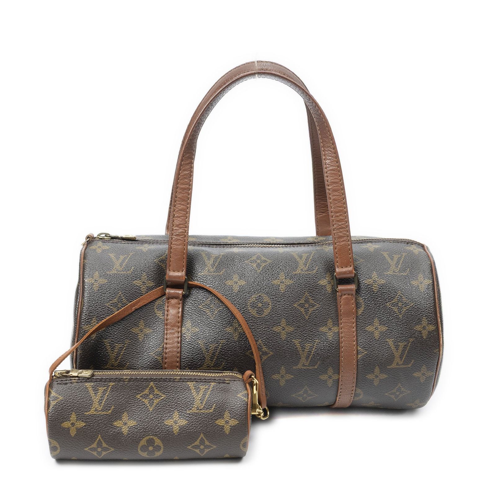 [中古] LOUIS VUITTON ルイヴィトンパピヨン茶色モノグラムキャンバスAB