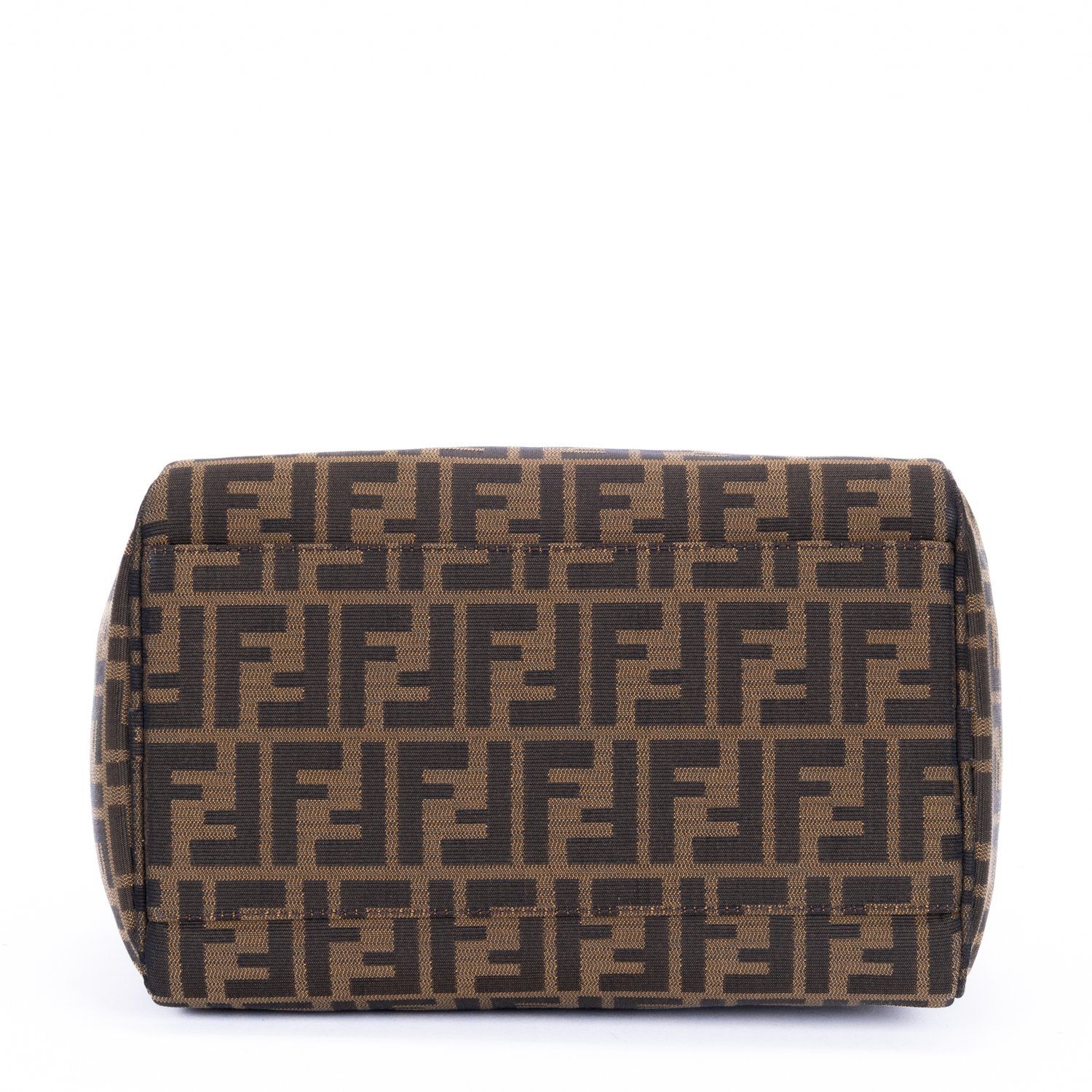 [中古] FENDI フェンディBoston Crossbody茶色、青ズッカキャンバスA