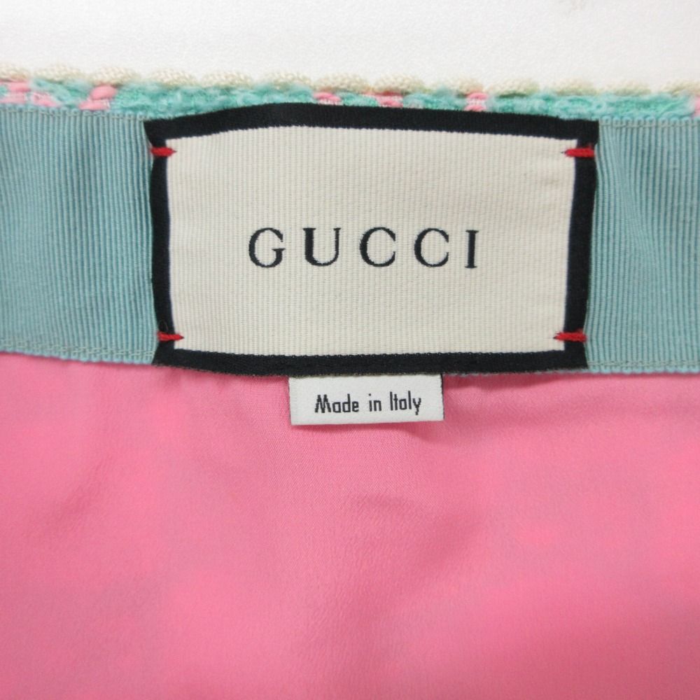 美品 GUCCI グッチ スカート ツイード GG ジャガード ボトムス 584858