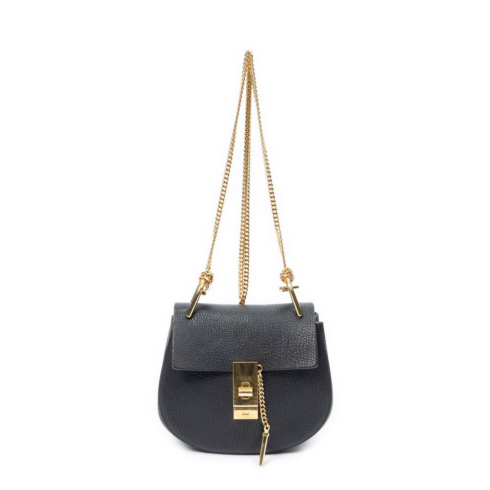 [中古] CHLOE クロエミニドリュー黒グレインカーフスキンレザーA 46,320円