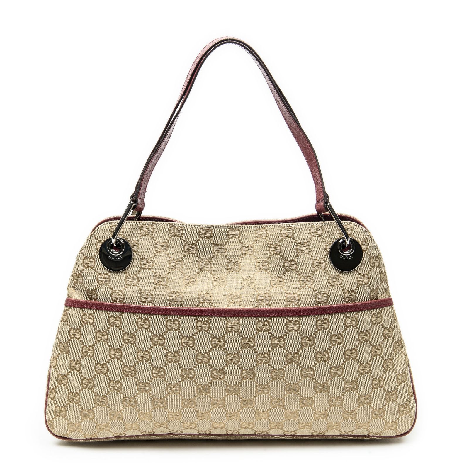 [中古] GUCCI グッチミディアム エクリプス トートベージュGGキャンバスA