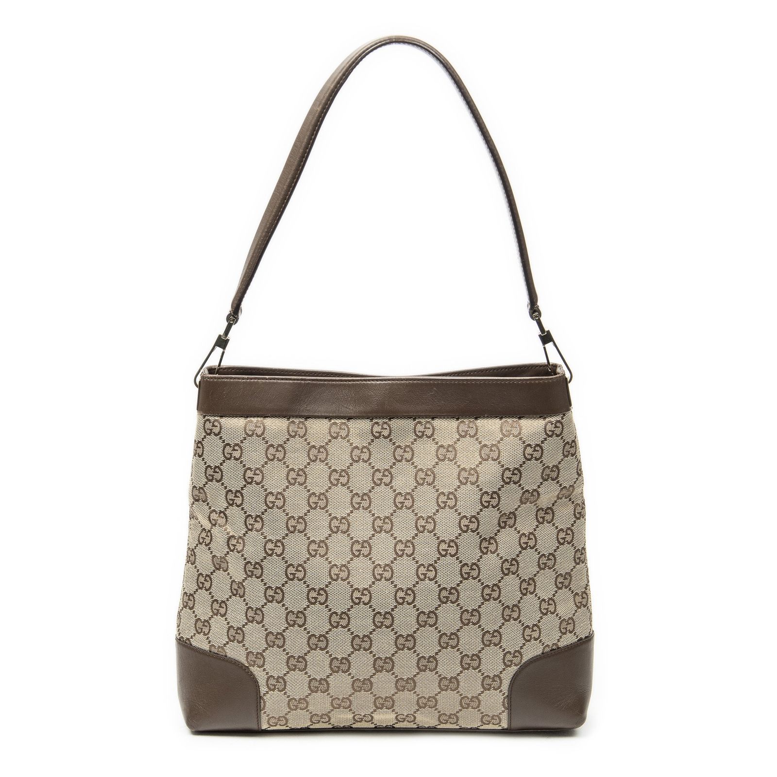 [中古] GUCCI グッチVintage GG Shoulder Bagベージュ/ブラウンGGキャンバスA