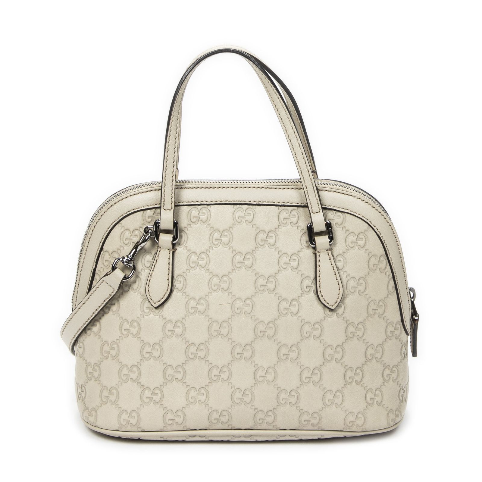 [中古] GUCCI グッチミニ マーシー クロスボディアイボリーグッチッシマA