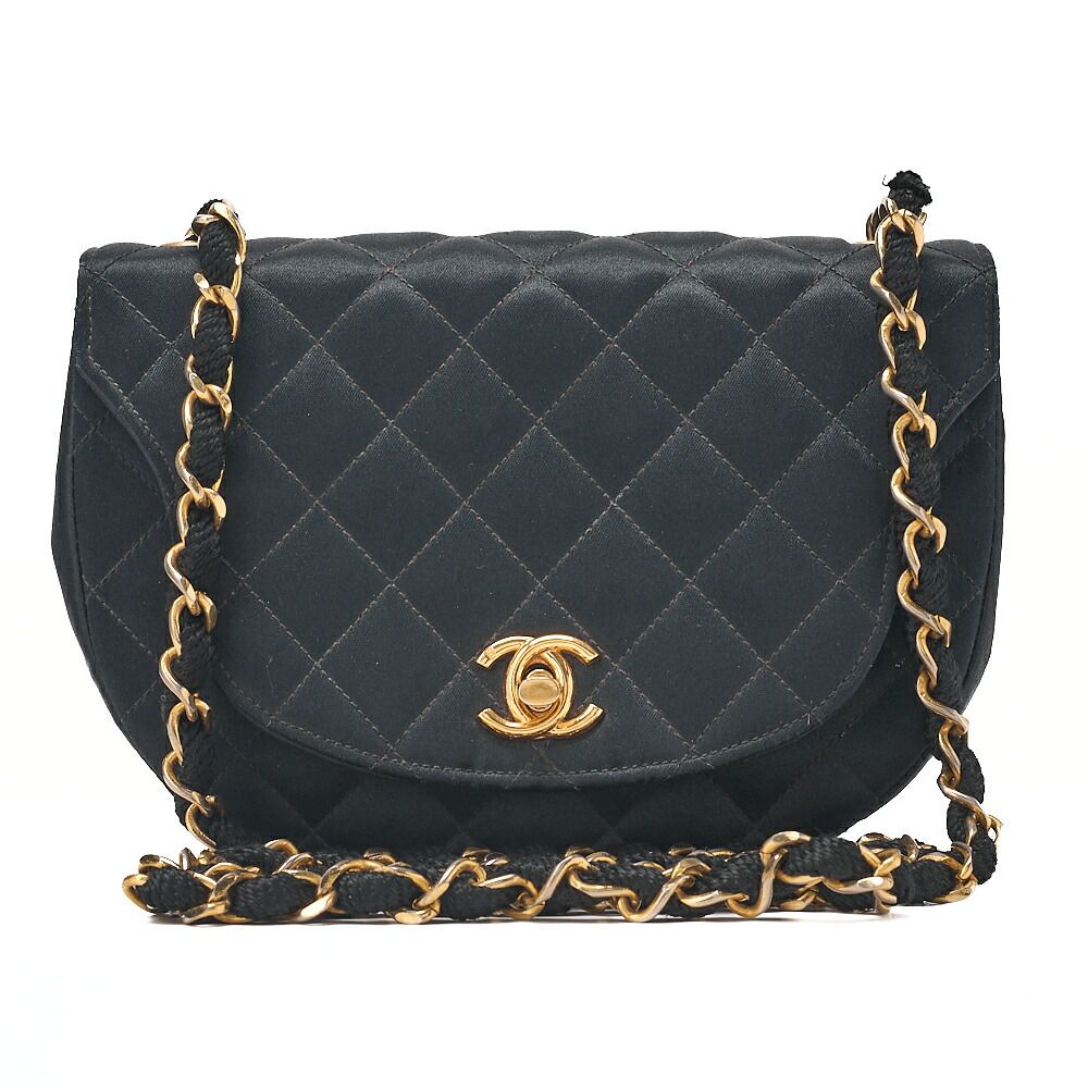 CHANEL シャネル マトラッセ チェーンショルダー サテン 黒（ゴールド金具）ショルダーバッグ ミニショルダーバッグ レディースバッグ レディースバッグ ハイブランド【中古】【送料無料】