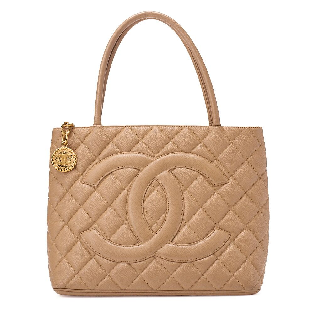 CHANEL シャネル マトラッセ 復刻トートバック キャビアスキン ベージュ（ゴールド金具） レディースバッグ トートバッグ ハイブランド 【中古】【送料無料】