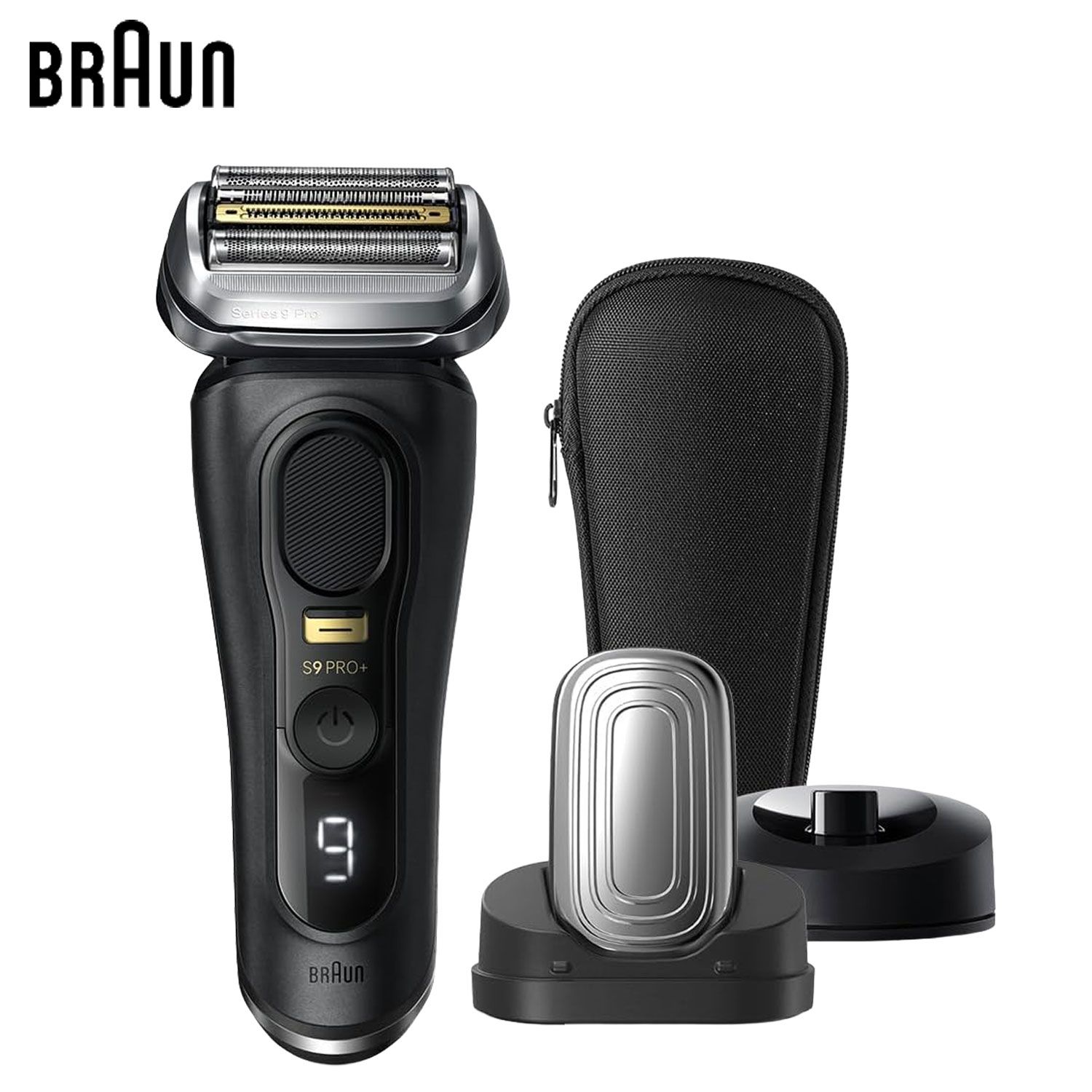 BRAUN シリーズ9 PRO+ 9530s 電気シェーバー 美顔器ヘッド付き 髭剃り メンズ 電動シェーバー 電気カミソリ ブラウン ブラック(F)