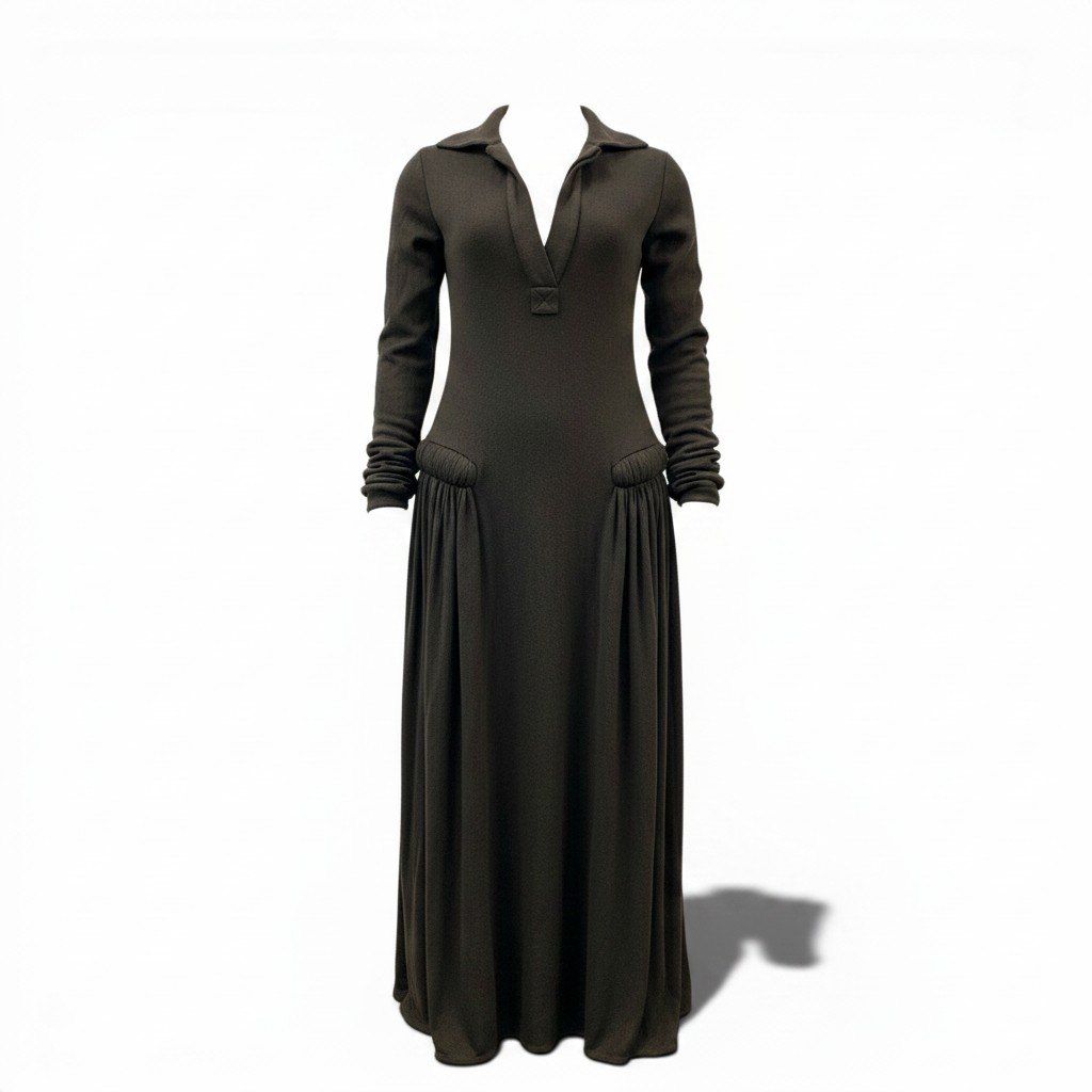 Ef29 【美品】 BOTTEGA VENETA ボッテガヴェネタ SALON01 ニットワンピース ドレスワンピース サイズ36 ブラウン レディースk02i