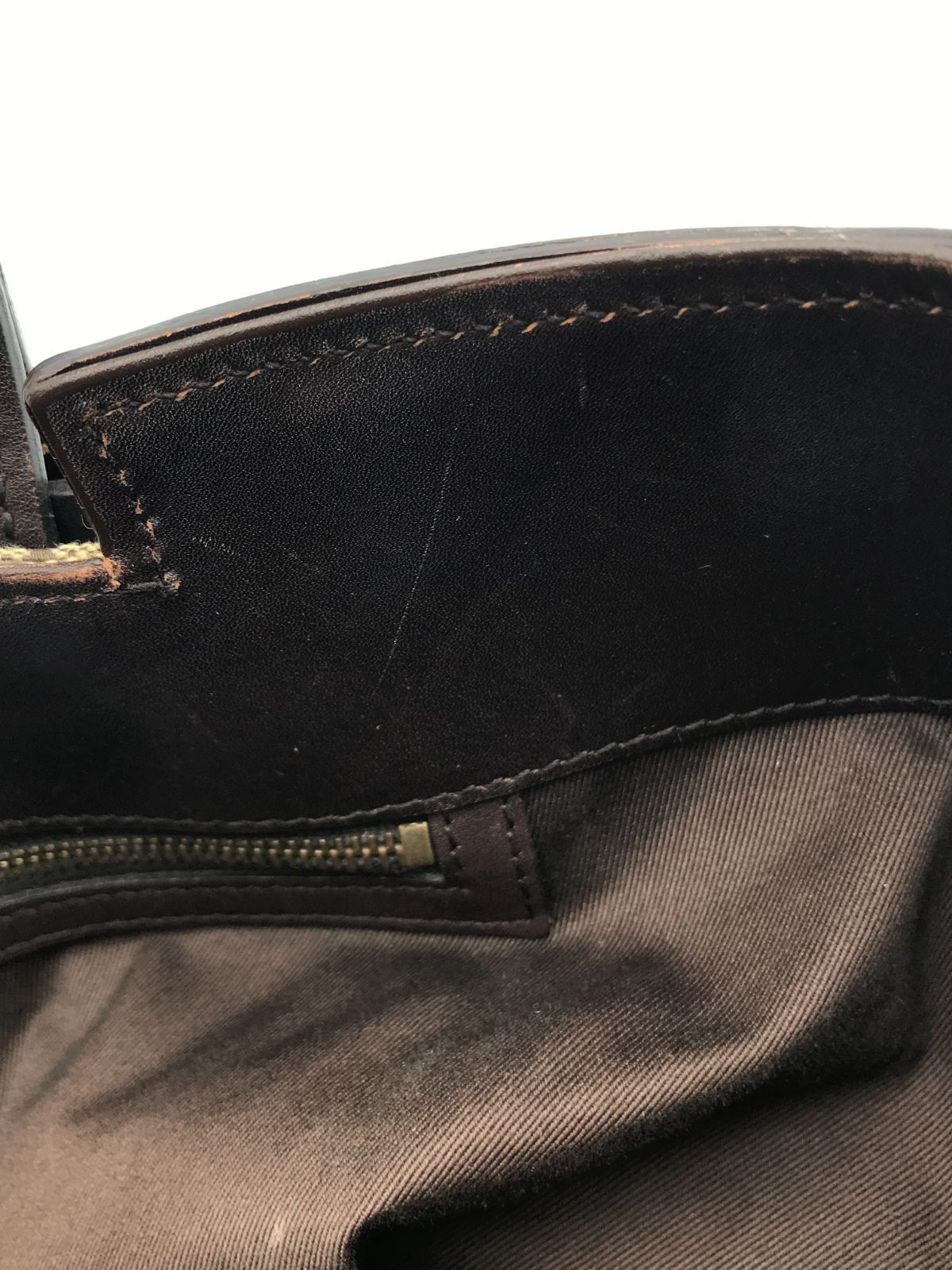 GUCCI グッチ トートバッグ A4収納可 GGキャンバス×レザー ブラウン系 