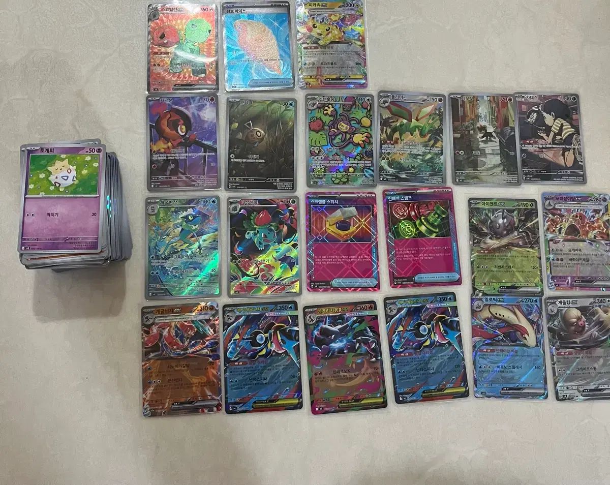 ポケモンカード (sr rr ar 一般カード) 全てスリーブ処理-大阪売り