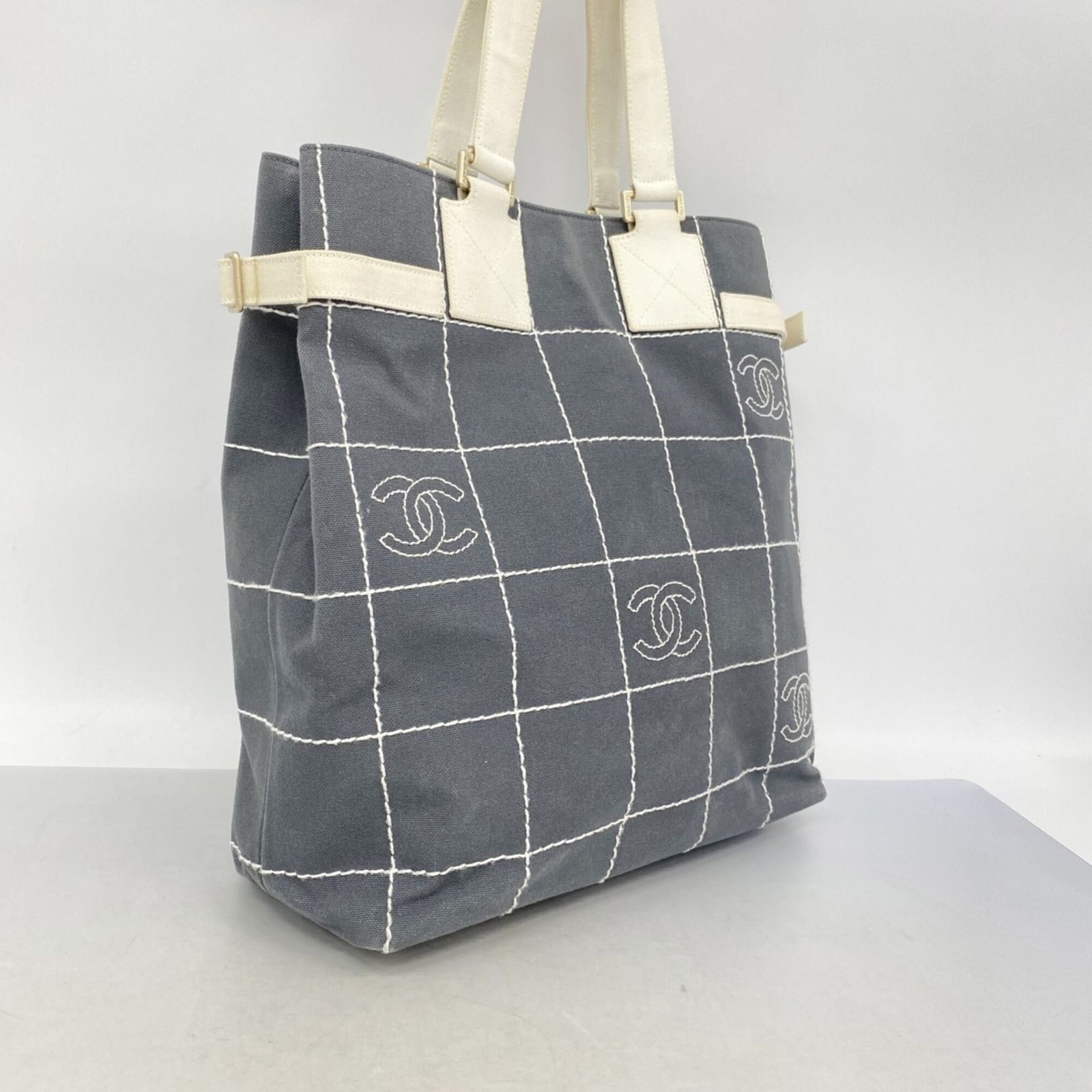 シャネル(Chanel) シャネル トートバッグ チョコバー キャンバス