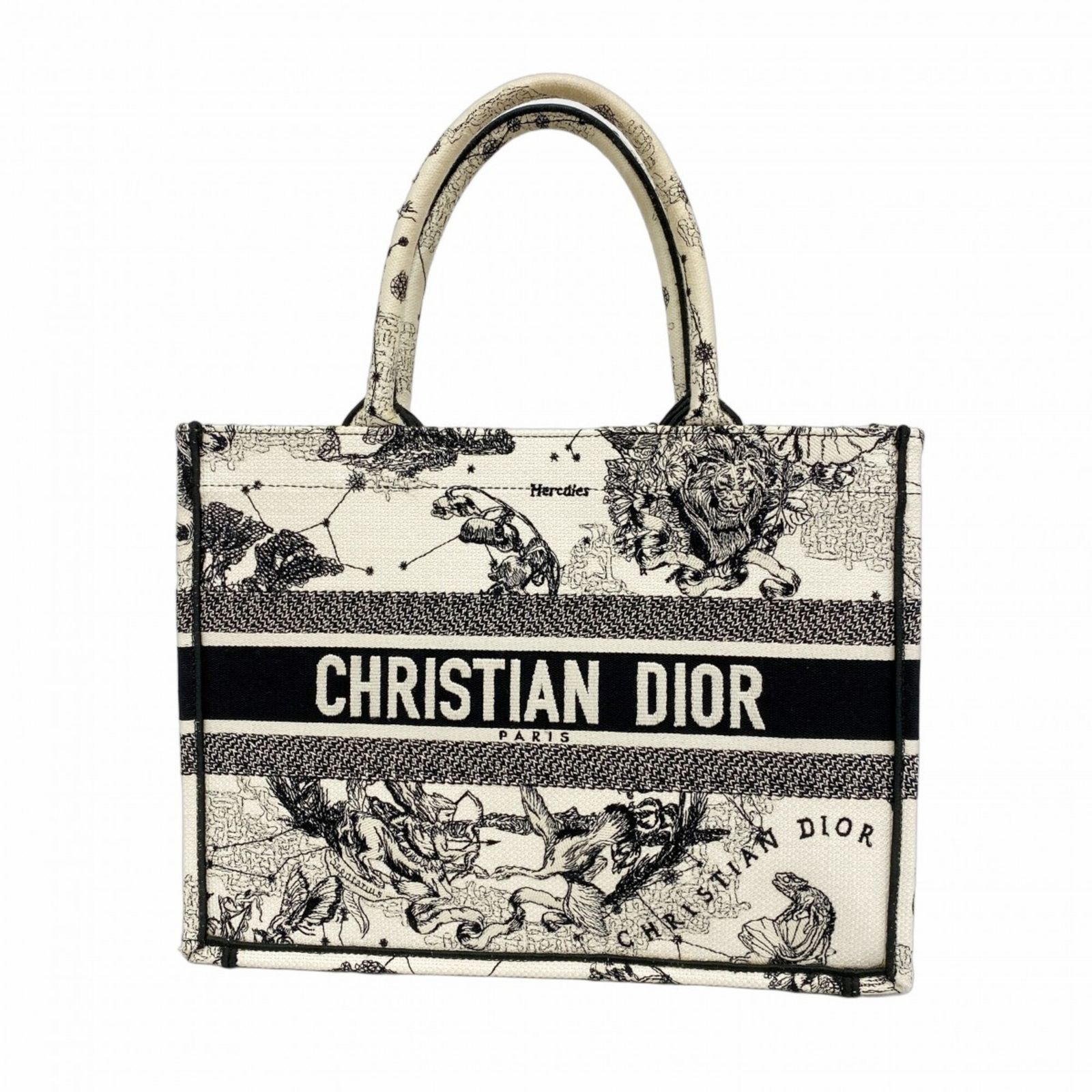 クリスチャン・ディオール(Christian Dior) クリスチャンディオール トートバッグ ブックトート キャンバス ホワイト ブラックレディース 114,761円