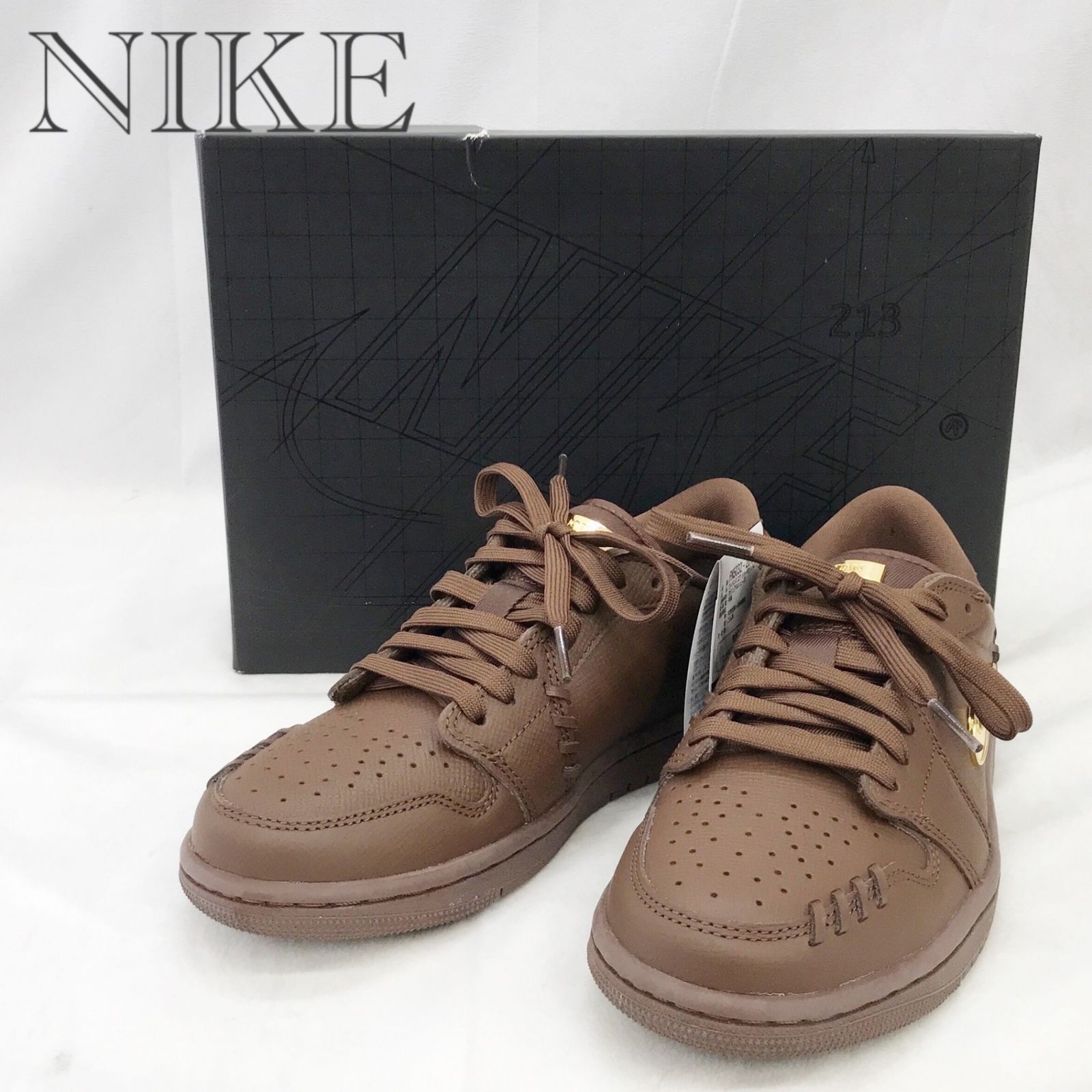 未使用 NIKE ナイキ FN5032-201 WMNS AIR JORDAN 1 MM LOW ローカット スニーカー 23.5cm CACAO WOW ブラウン レディース 靴_233