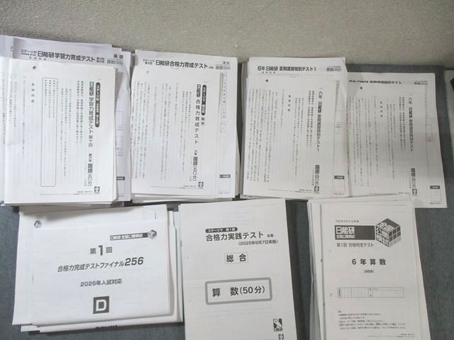 日能研 小6 実力判定/志望校選定テストなど 国語/算数/理科/社会 【計48回分】 通年セット 2025 ★ 240L2D