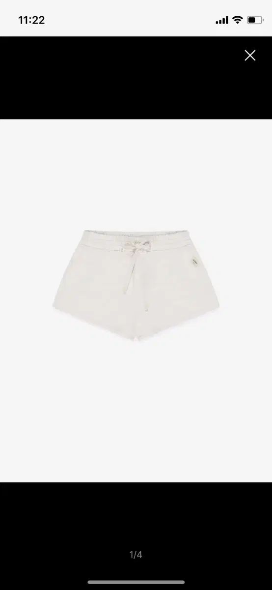 グロウニー G CLASSIC COTTON TWILL SHORTS WHITE