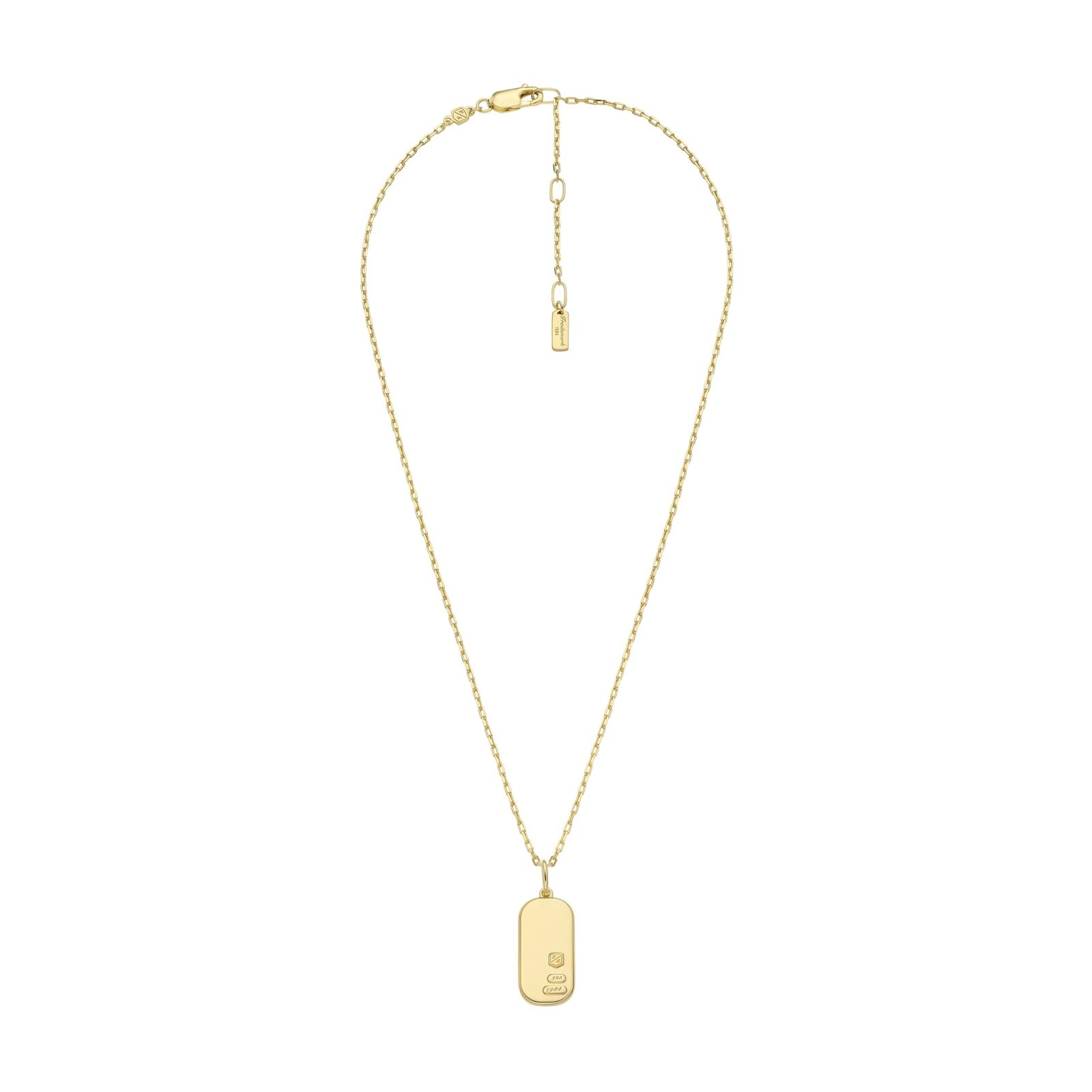 Fossil レディース STERLING ALL STACKED UP ゴールドトーン スターリングシルバー ペンダントネックレス、JFS00594710