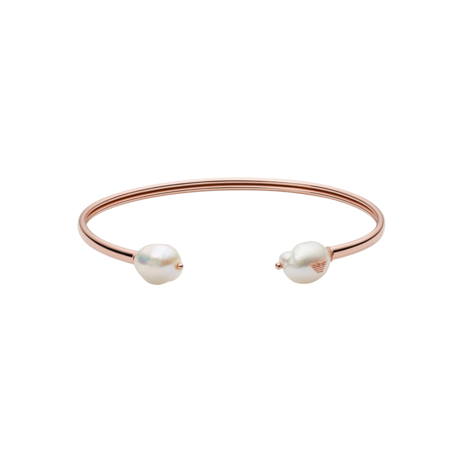 エンポリオ・アルマーニ レディース ローズゴールド スターリングシルバー バングルブレスレット、EG3494221