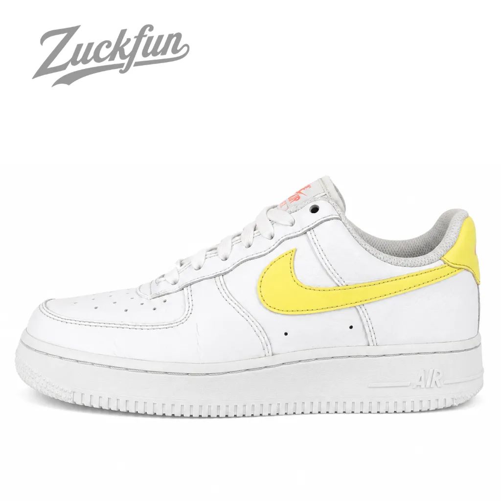 NIKE AIR FORCE 1 07 LOW WHITE LIGHT CITRON エア フォース 1 ロー カット ホワイト イエロー 白 レディース ナイキ スニーカー 22.5 cm U08591