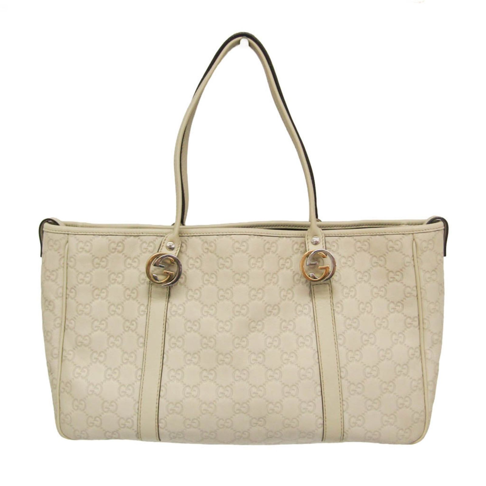 グッチ(Gucci) グッチッシマ GGツインズ 232957 レディース レザー トートバッグ オフホワイト