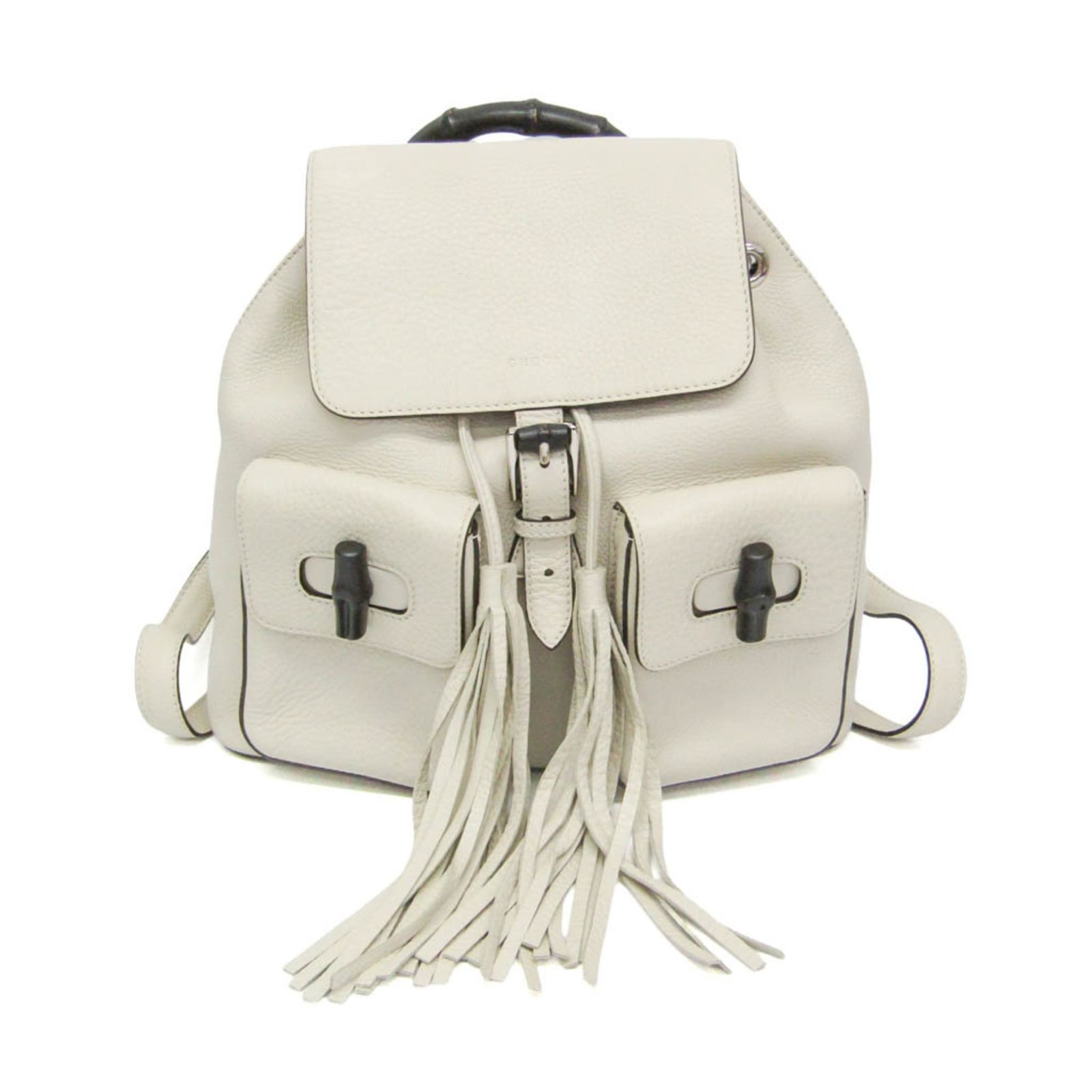 グッチ(Gucci) バンブー 370833 レディース レザー リュックサック オフホワイト