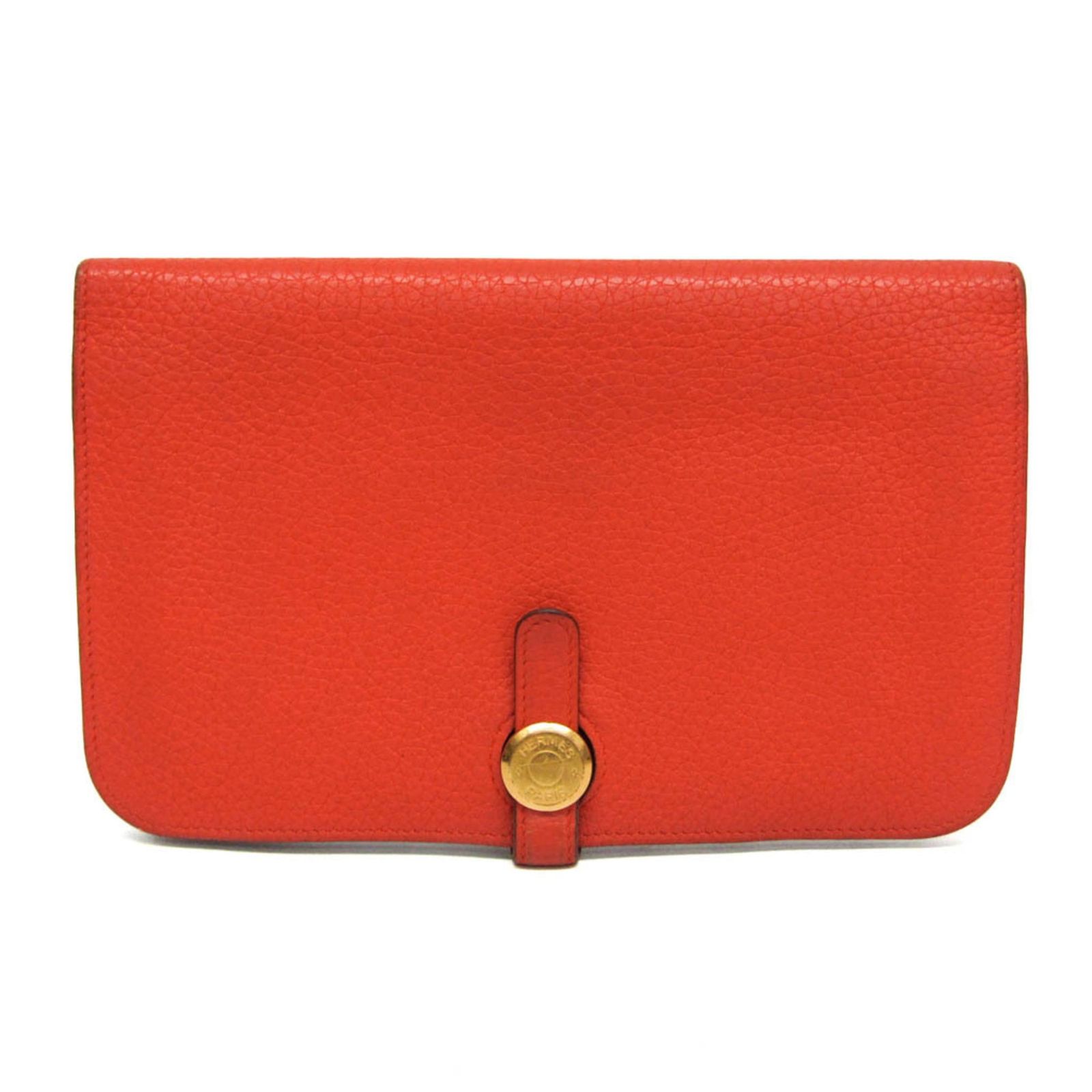 エルメス(Hermes) ドゴン デュオGM メンズ,レディース トゴ 長財布（二つ折り） カプシーヌ