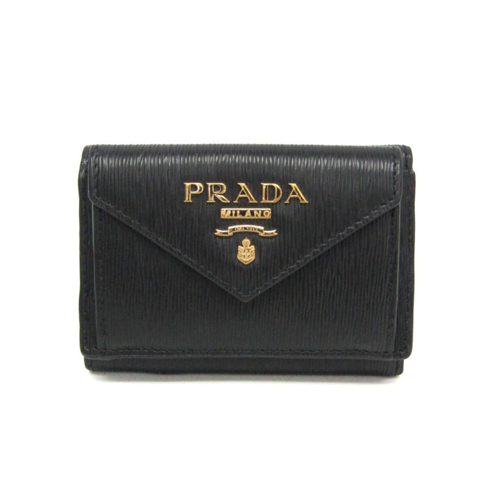 プラダ(Prada) VITELLO MOVE 1MH021 レディース レザー 財布（三つ折り） ブラック