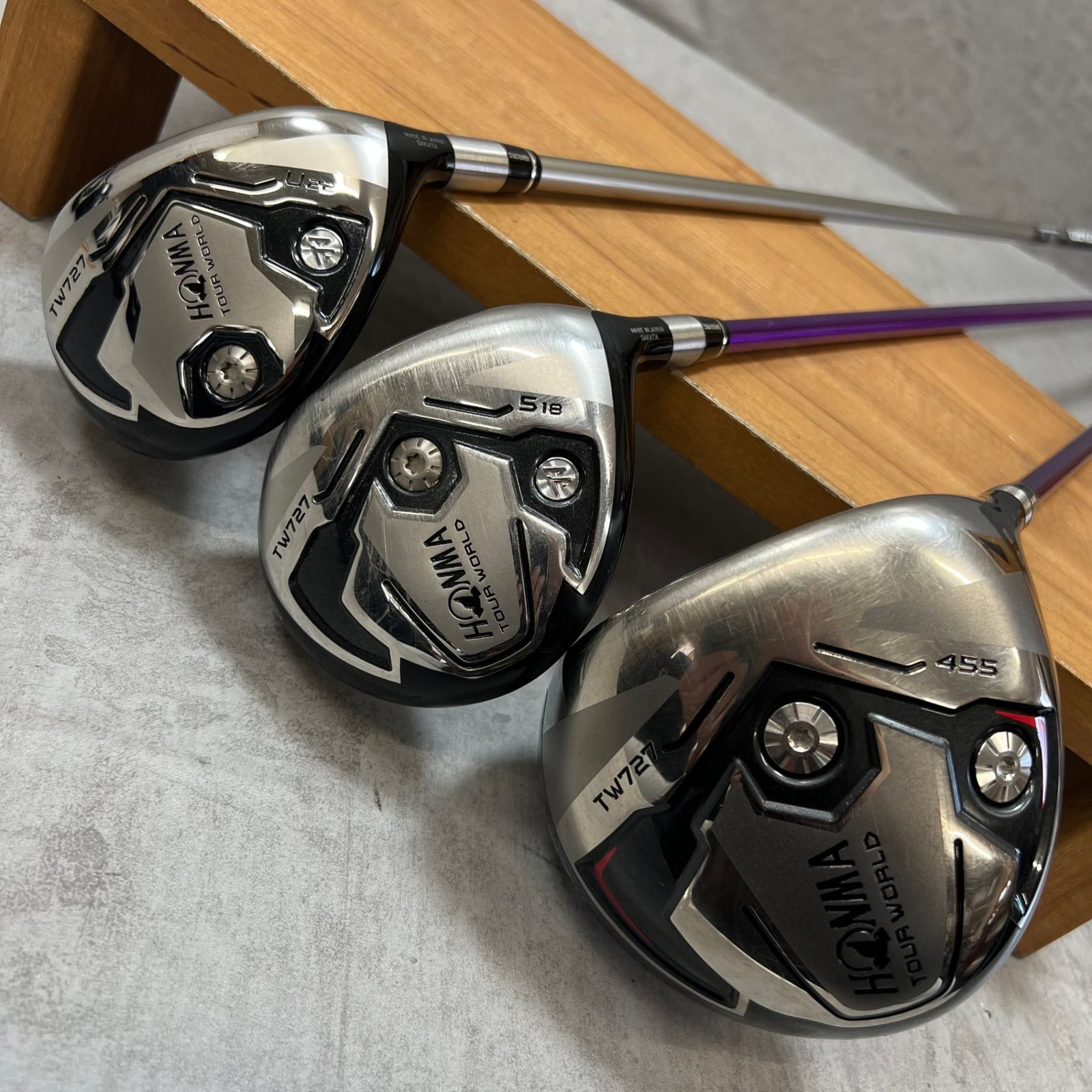 ホンマ ツアーワールド TW727 メンズゴルフ ウッド3本セット 右利き