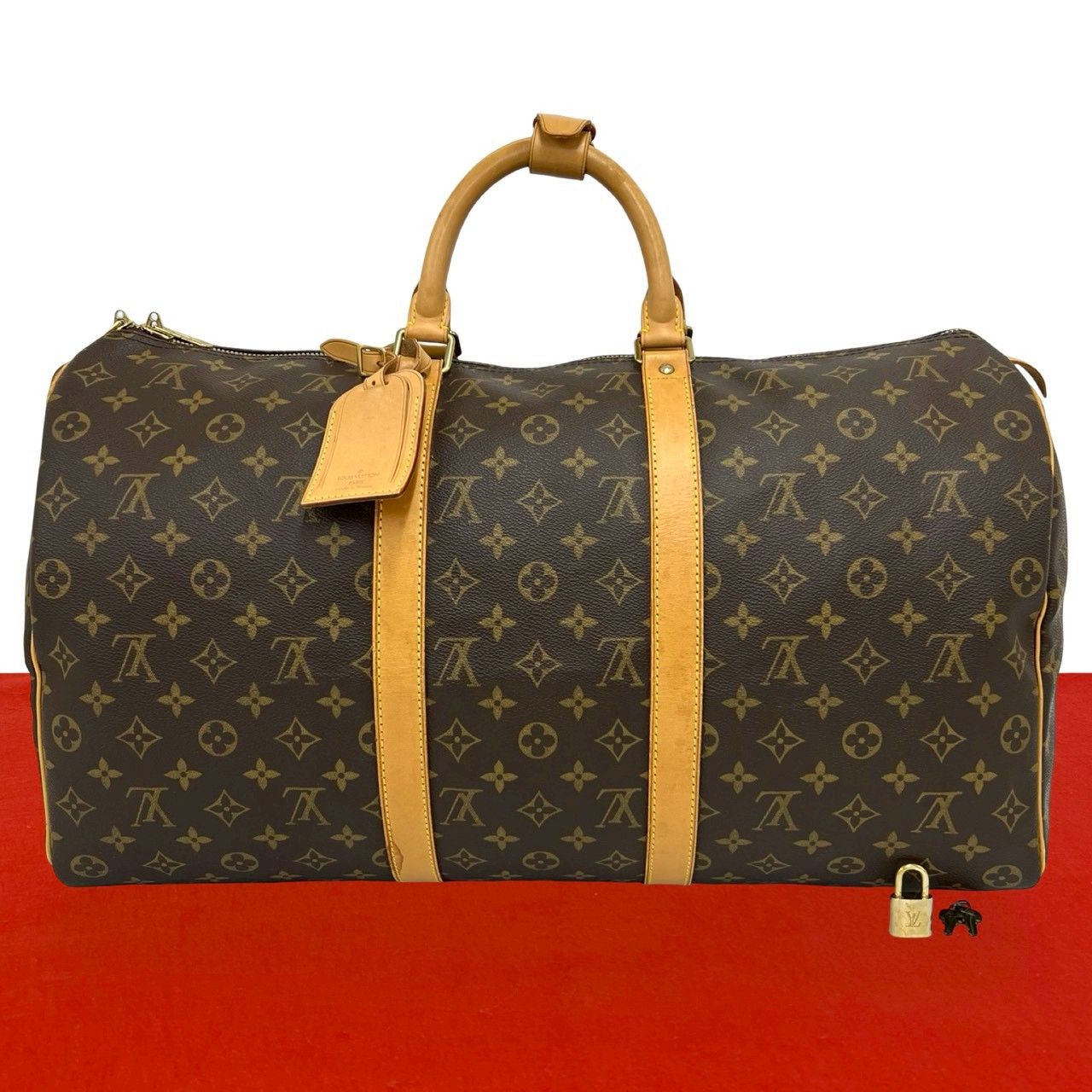 極 美品 LOUIS VUITTON ルイヴィトン ヴィンテージ キーポル 50
