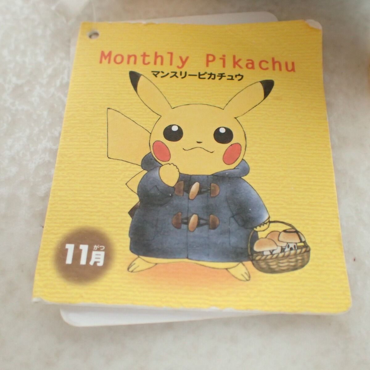 ポケモンセンター ぬいぐるみ マンスリーピカチュウ 2015年 11月 紙