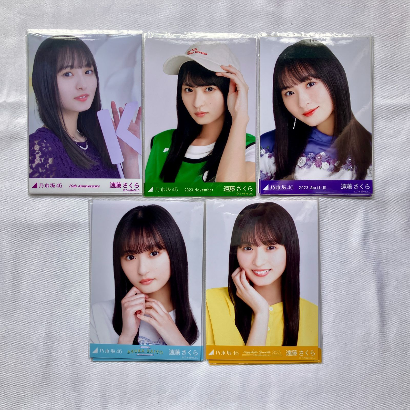 乃木坂46 生写真　遠藤さくら　13th anniversary 5種コンプ 乃木坂46 遠藤さくら 生写真 コンプ 5セット NL6207P f115 - メルカリ