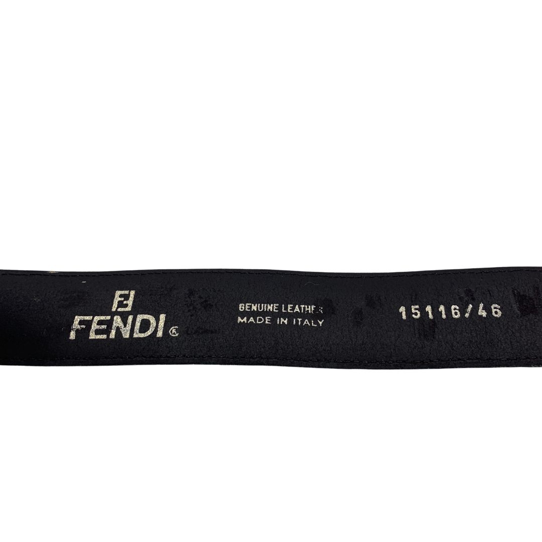 Fendi フェンディ ベルト FFズッカ柄 ゴールド金具 ビンテージ メンズ