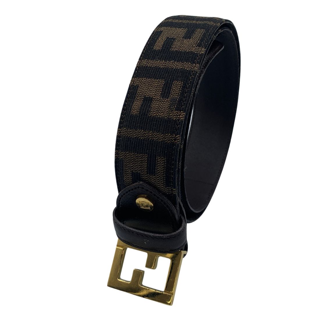 Fendi フェンディ ベルト FFズッカ柄 ゴールド金具 ビンテージ メンズ