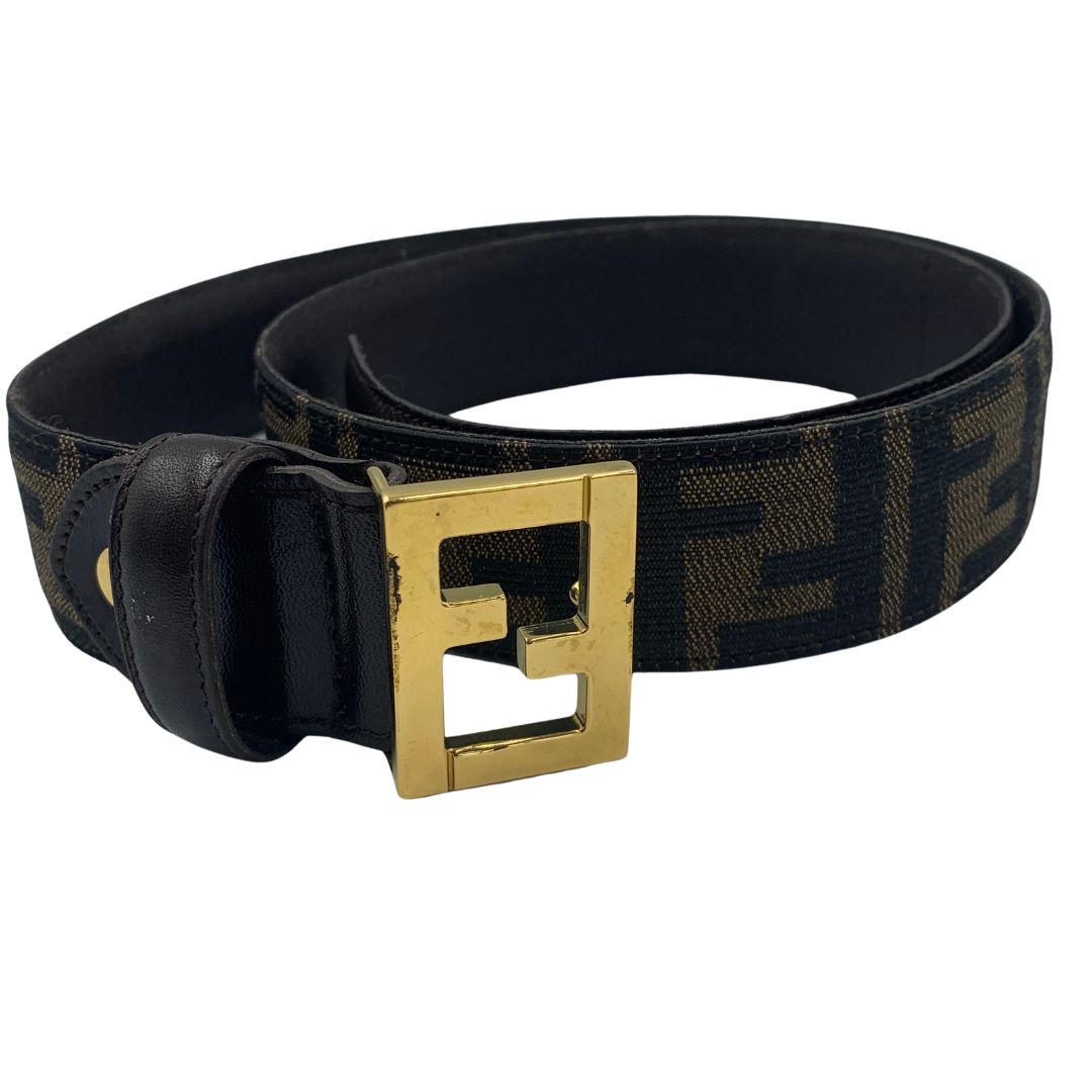 Fendi フェンディ ベルト FFズッカ柄 ゴールド金具 ビンテージ メンズ