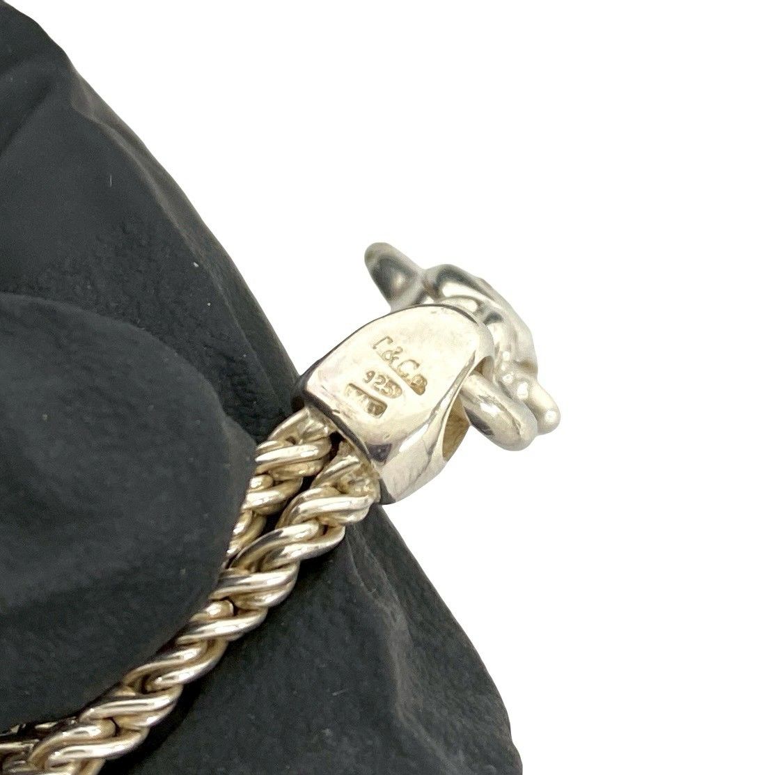 極 美品 袋付き TIFFANY&Co. ティファニー ダブルロープ センター