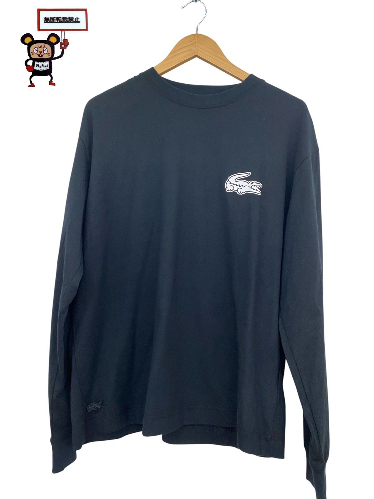 70.LACOSTE オーバーサイズ バックプリント ロングスリーブTシャツ　【店舗併売品】