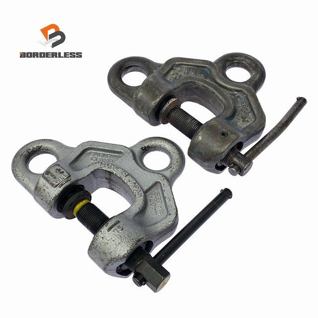 ☆中古品2個セット☆EAGLE CLAMP イーグルクランプ ねじ式全方向クランプ SBB-1t 荷重1ton 鉄鋼用 スクリュークランプ 吊りクランプ131161