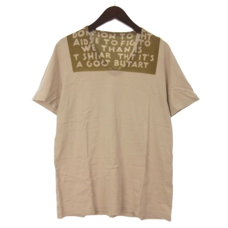 メゾンマルジェラ Maison Margiela エイズチャリティー Tシャツ 半袖 S30GC9986 ベージュ系 M