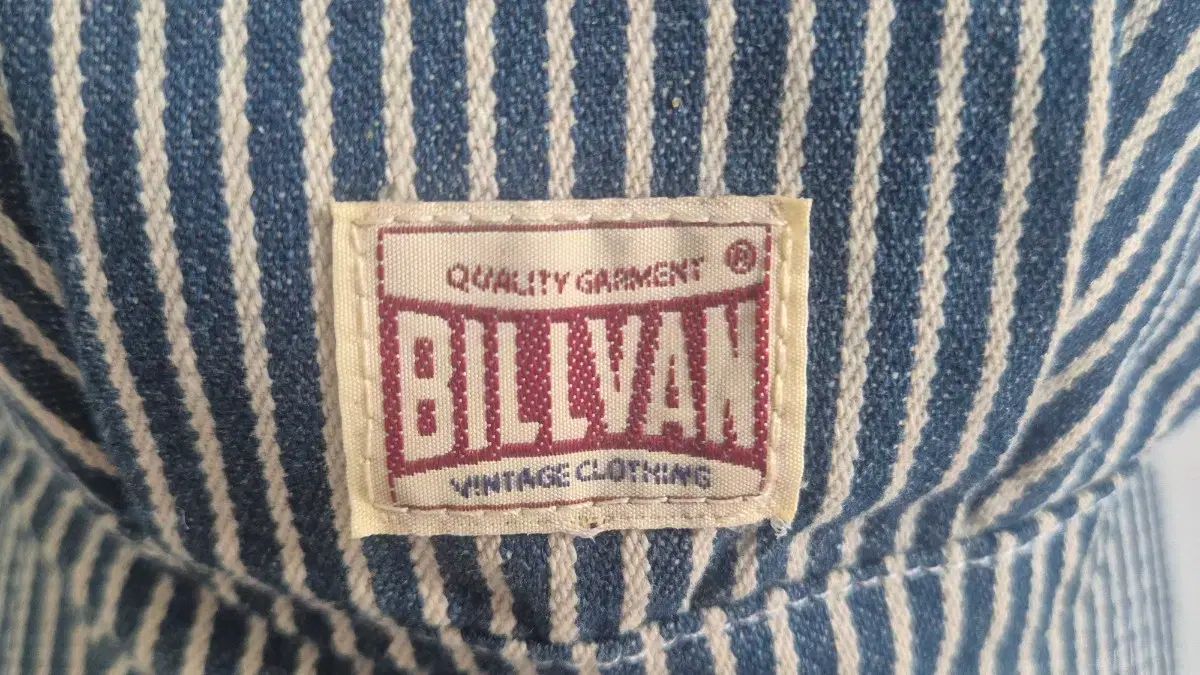 日本 BILLVAN ヒッコリー ストライプ レイルロード ワークキャップ
