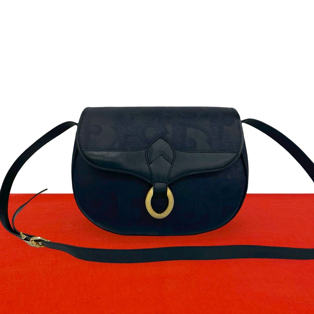 極 美品 Christian Dior ディオール ヴィンテージ ロゴ 金具
