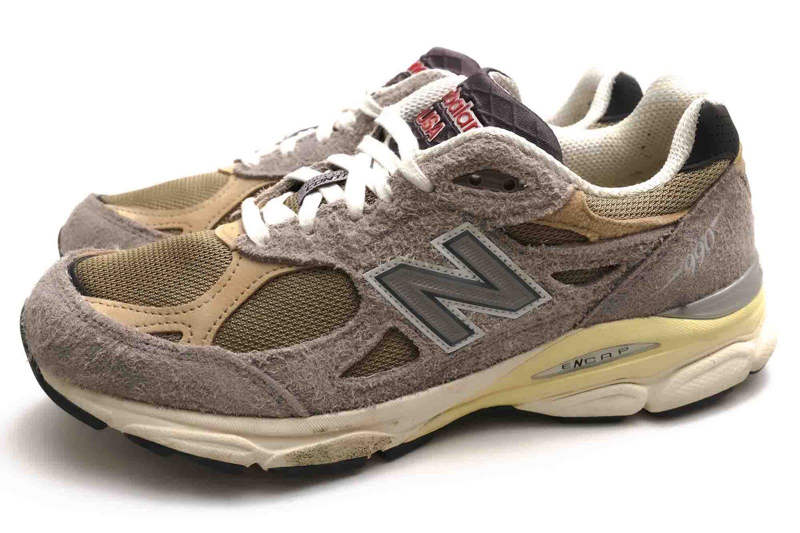 ニューバランス／NEW BALANCE シューズ スニーカー 靴 ローカット メンズ 男性 男性用 ナイロン レザー 革 本革 グレー 灰色 M990TG3