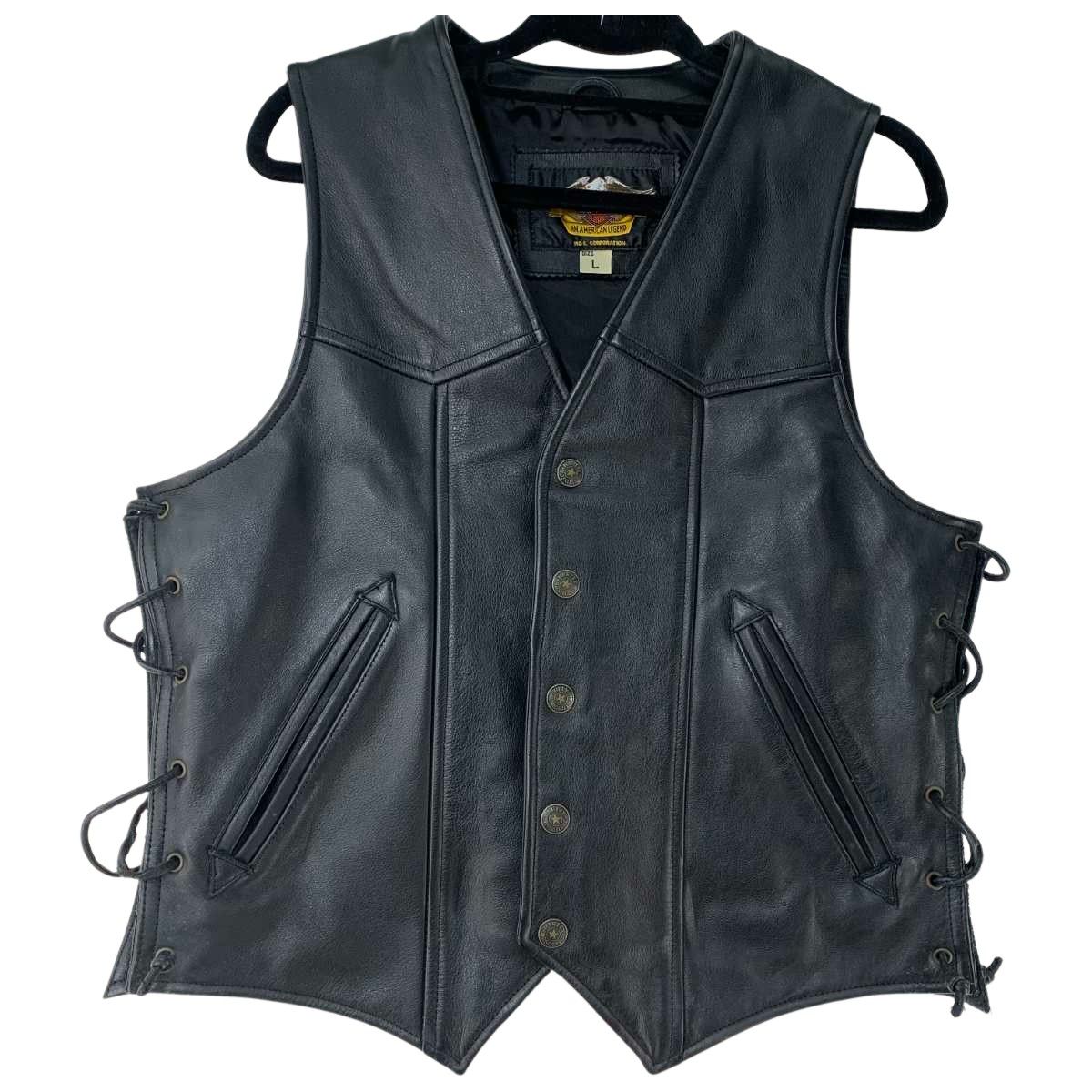 HARLEY-DAVIDSON ハーレーダビッドソン メンズ衣料 ベスト SIZE L 50023 ブラック