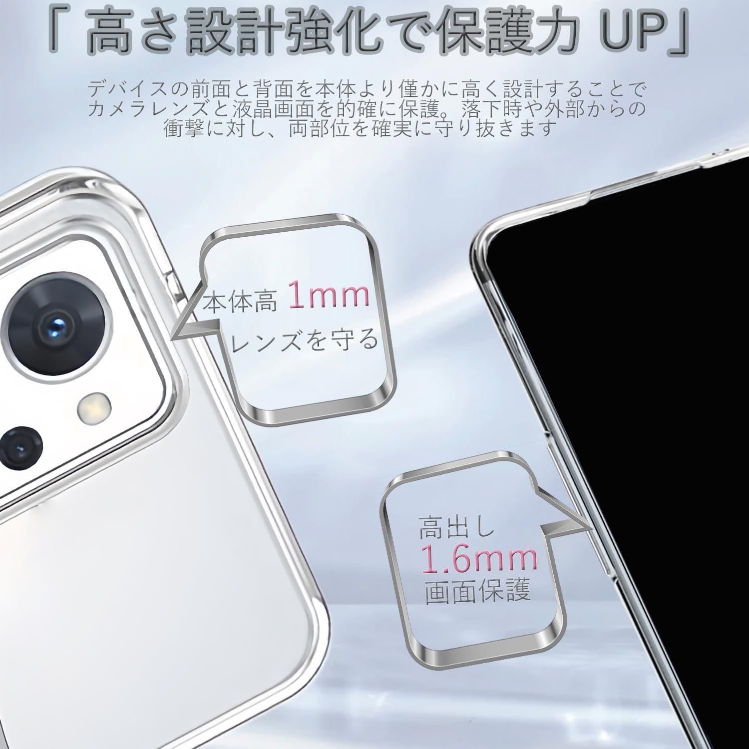 JACRON Google Pixel 9a用のケース 透明TPU 耐黄変 落下防止 耐衝撃 