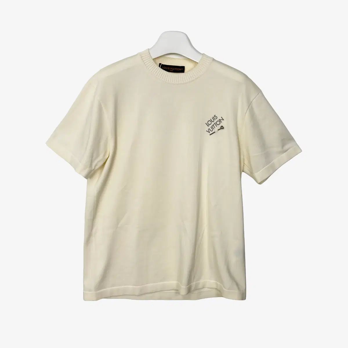 Louis Vuitton ルイヴィトン シグネチャー ショート スリーブ Tシャツ S サイズ クリーム 7BOAQ5T9