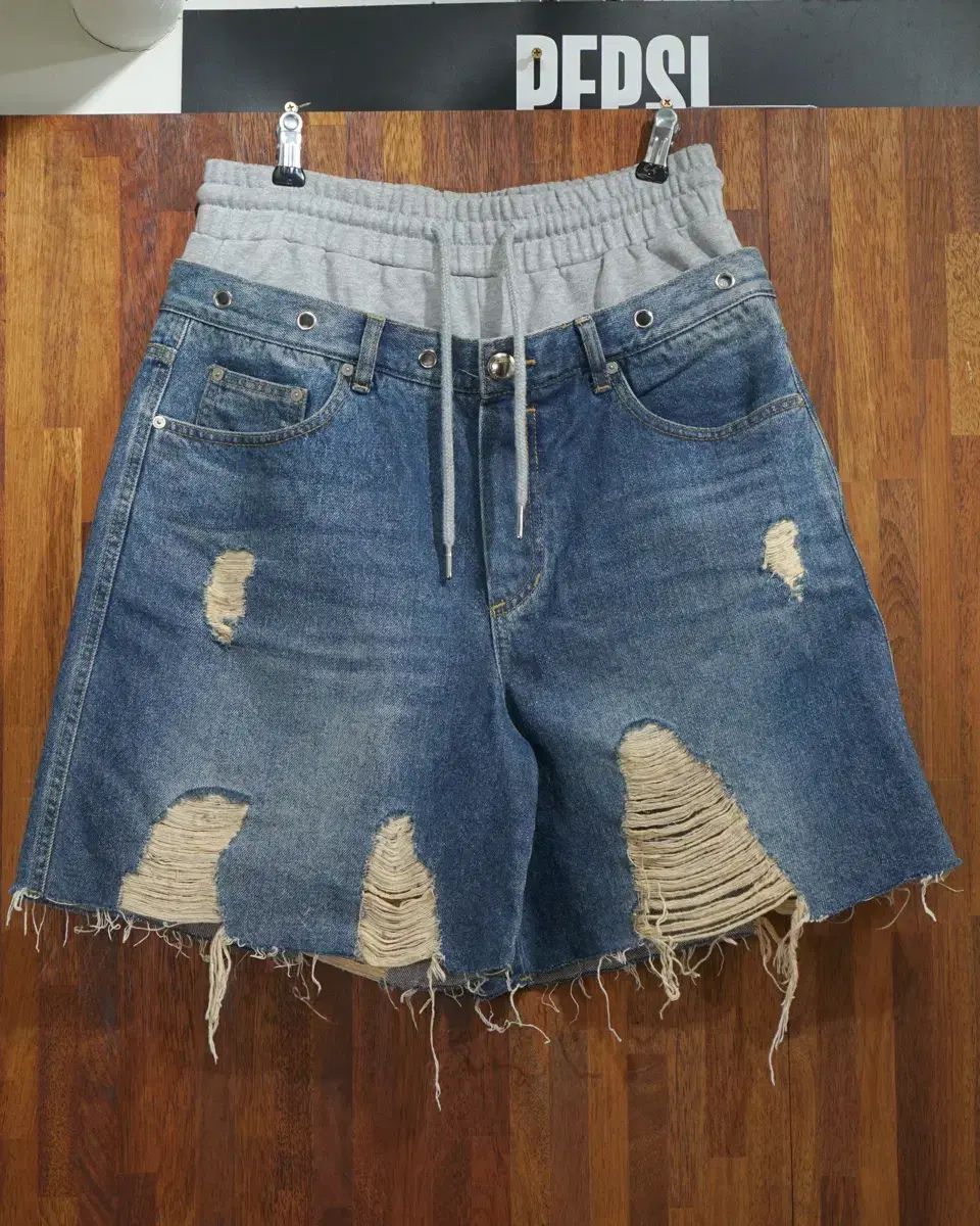 アンダースンベル(Andersson Bell) デニ スウェット レイヤード ショーツパンツ